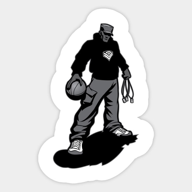 Basketball Soldier T-shirt Sticker by TABRON PUBLISHING